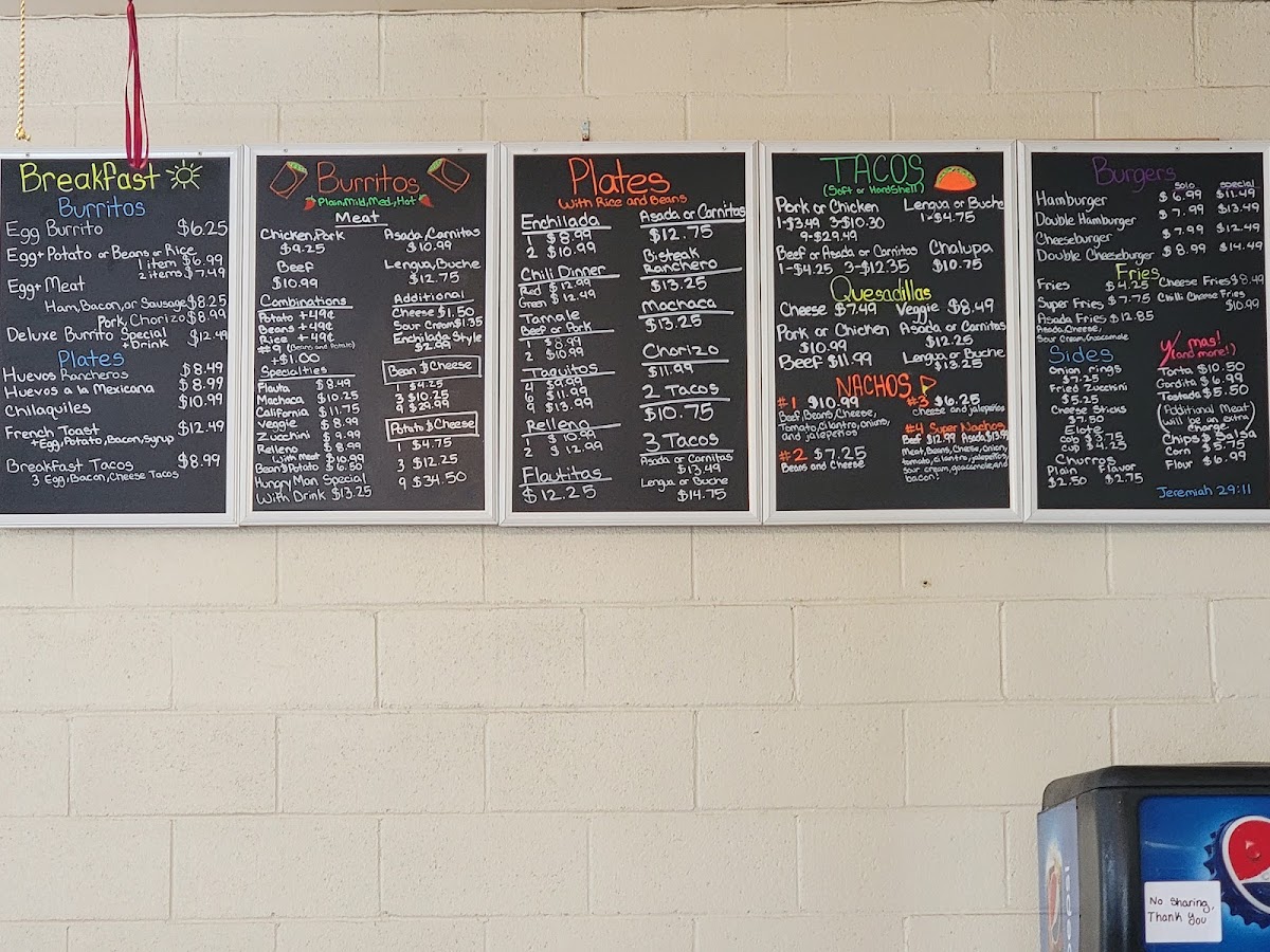 Plata's Mexican Food Menu - Image 3