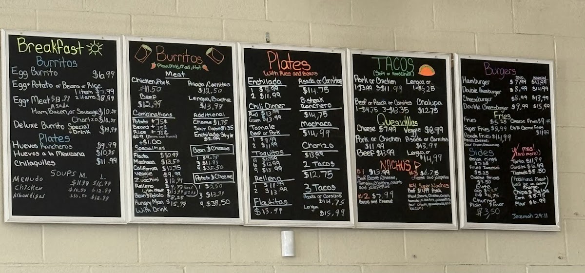 Plata's Mexican Food Menu - Image 4